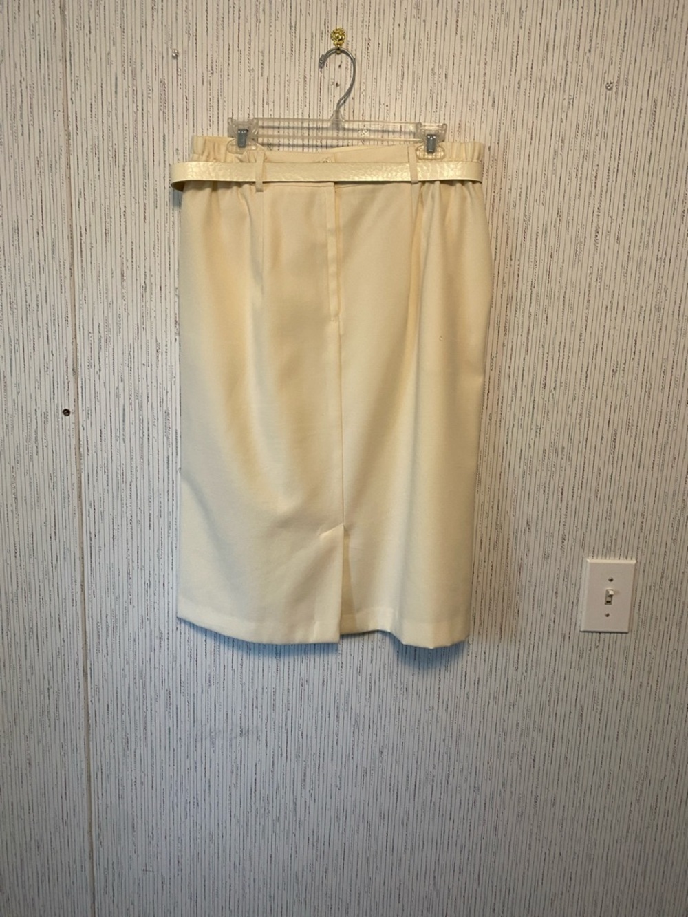Counterparts Cream Midi Skirt with Belted Waist Sz16 - Picture 3 of 6